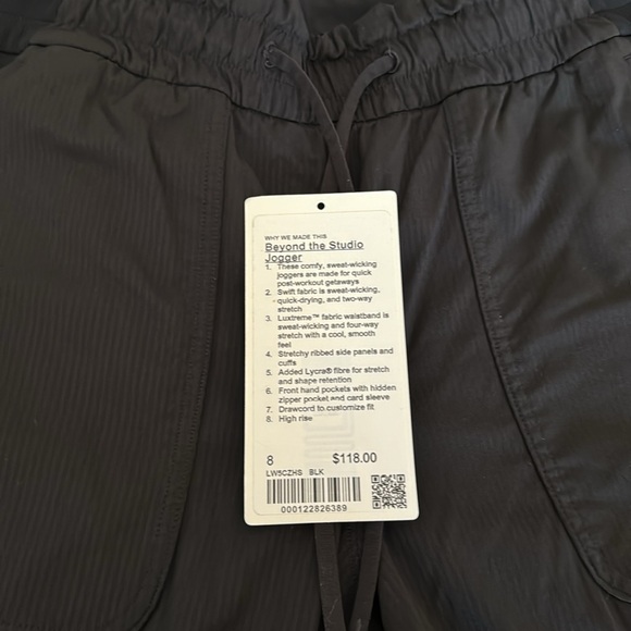 Lululemon Beyond the Studio Jogger Black Size 8 - Picture 8 of 14